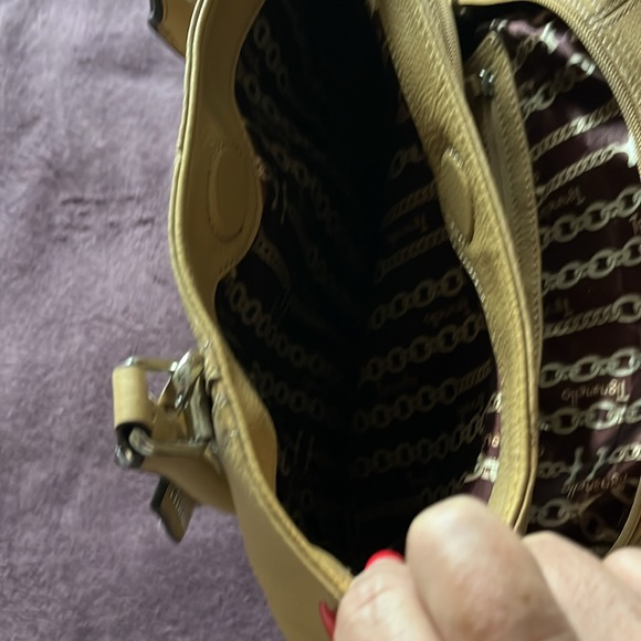 Beige Tignanello satchel purse. - Picture 3 of 5